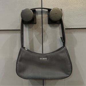 Vintage GUESS Y2K 90s Black Nylon Shoulder Bag EUC